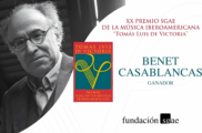 Past Foundation for Iberian Music Composer’s Commission awardee wins the 2025 Tomás Luis de Victoria Prize